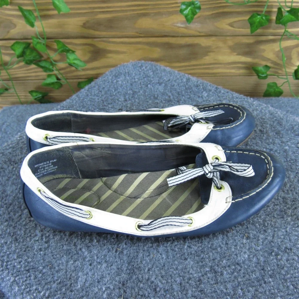 SPERRY Women's Boat Shoe Blue Leather Sz 8.5‎ Medium Used 2025